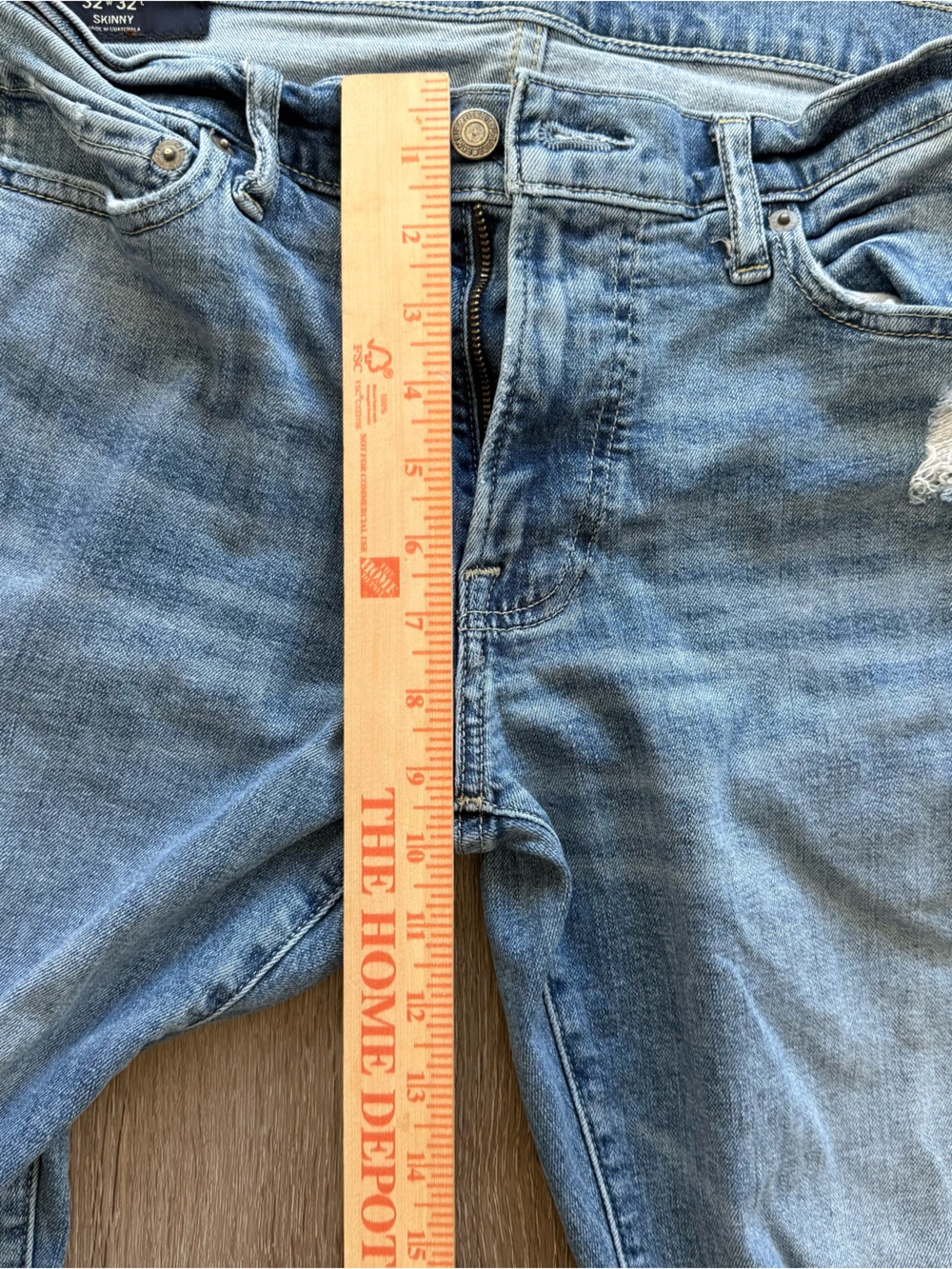 Men’s Abercrombie & Fitch Light wash Distressed Skinny Stretch Jeans 32x32 - Picture 7 of 8